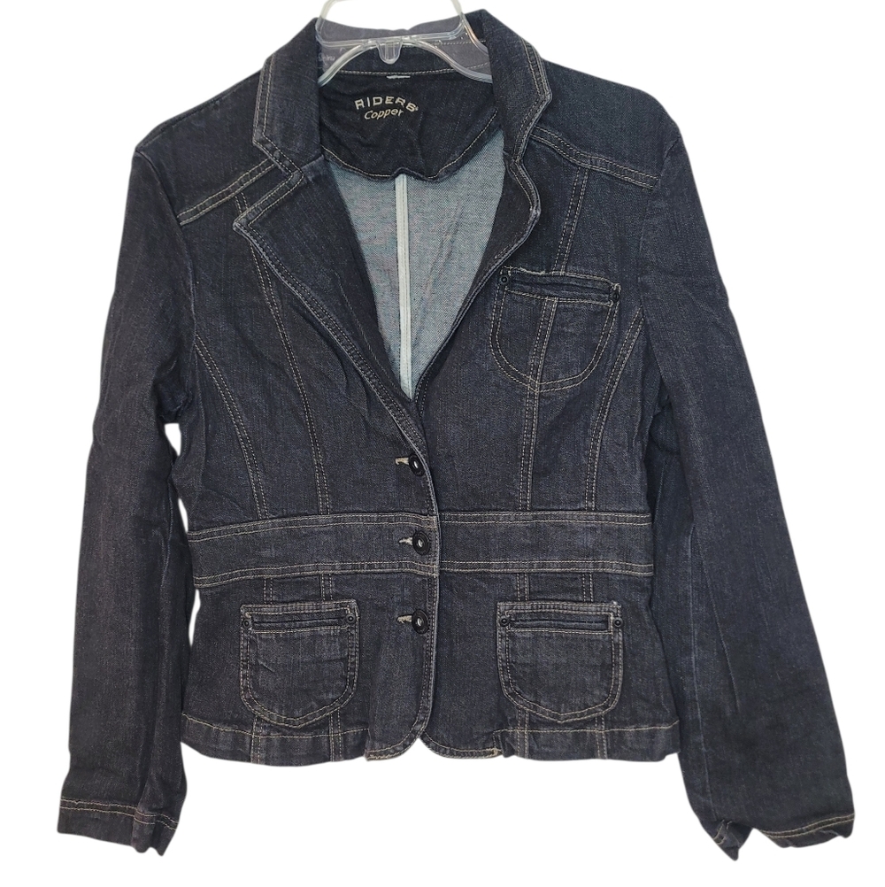 Cooper Riders Women's Dark Blue Denim Jacket Medium